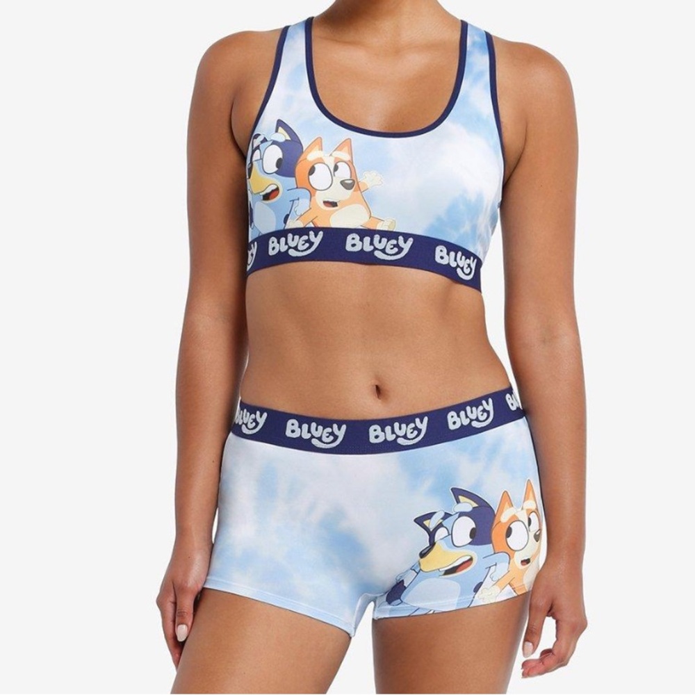 Bluey Tie Dye Bra & Boyshort Panty Set Hot Topic